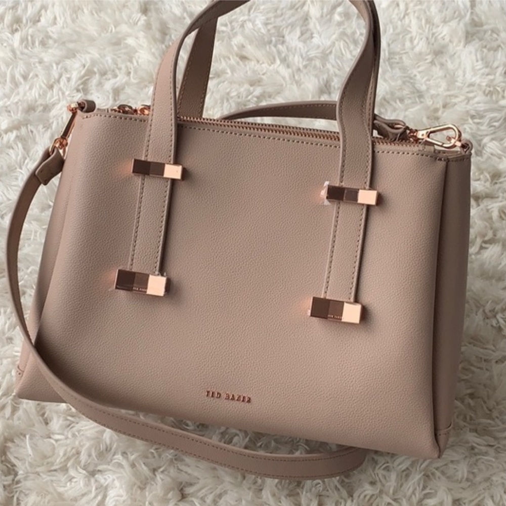 Ted Baker Julieet Leather Taupe Nude Tote